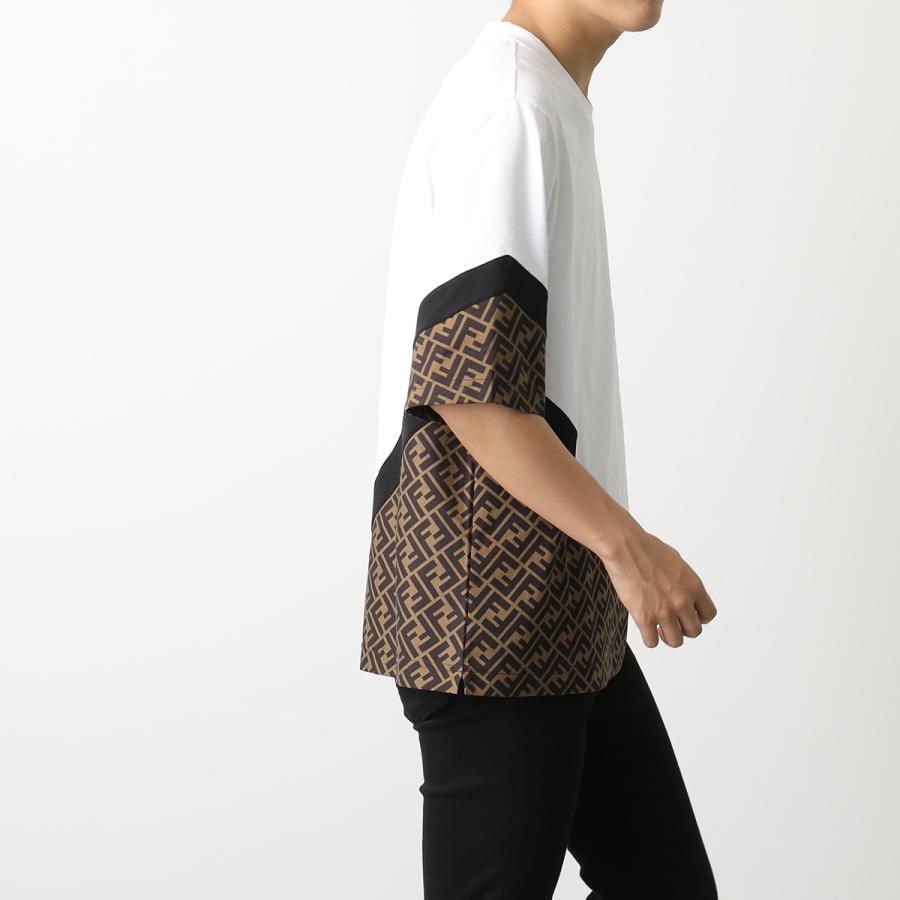 FENDI フェンディ 半袖 Tシャツ FAF682 AN68 メンズ コットン FF FENDI フェンディ 半袖 Tシャツ FAF682 AN68 メンズ コットン FF