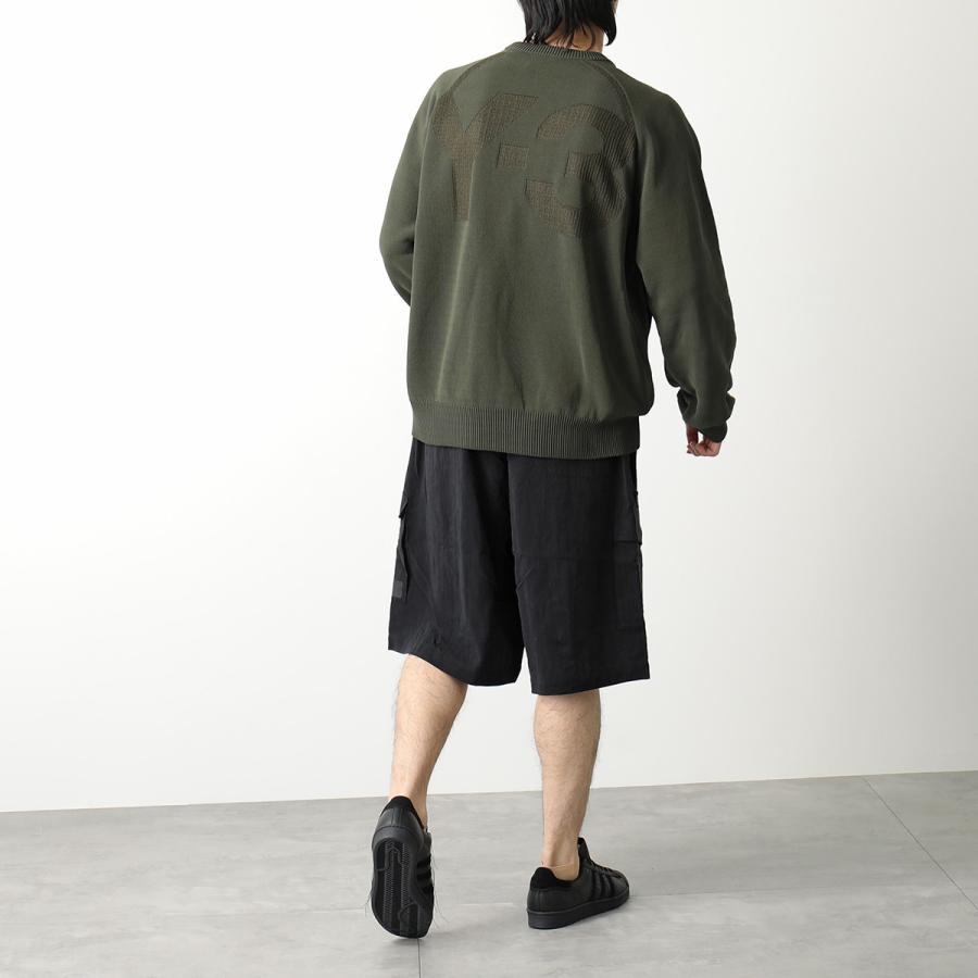Y-3 ワイスリー ニット HT4501 メンズ クルー セーター 長袖 ロゴ リブ 