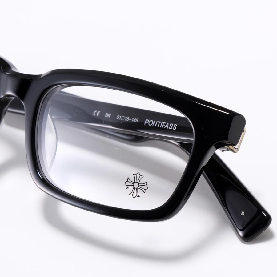 CHROME HEARTS クロムハーツ メガネ PONTIFASS メンズ スクエア型 黒縁 