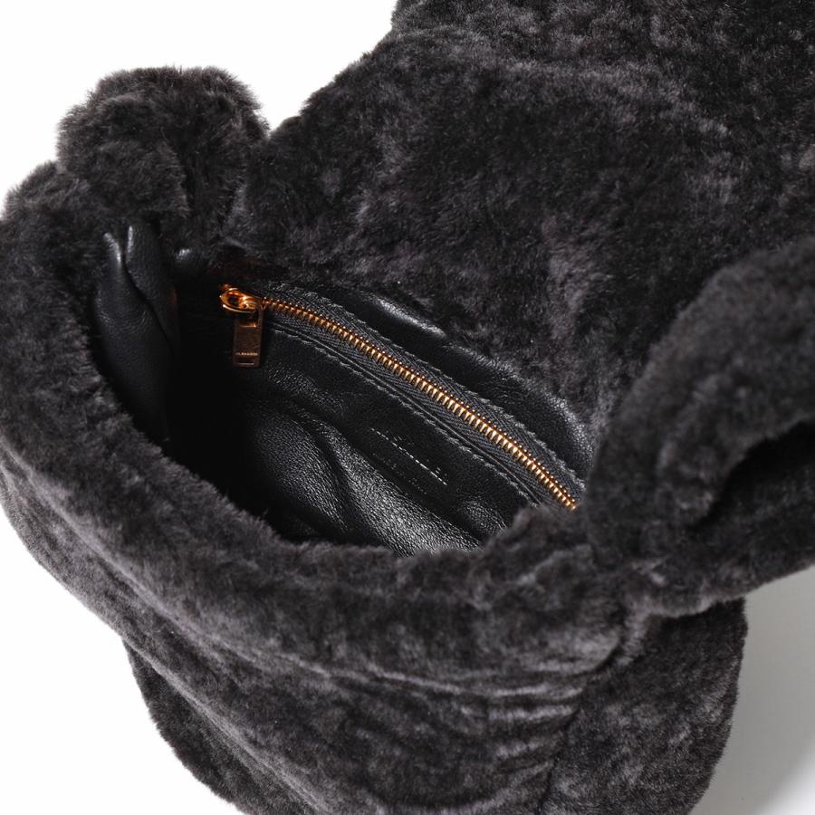 JIL SANDER ベージュファーハンドバッグ JIL SANDER - 【pom様専用】ジルサンダー ムートンファーバッグの通販