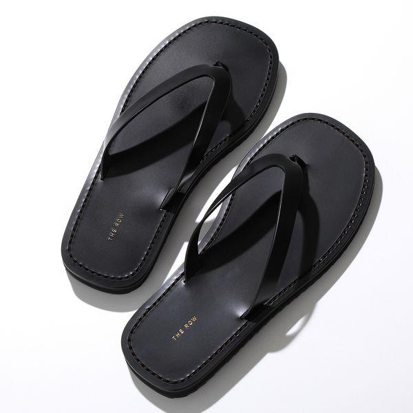 THE ROW ザ・ロウ サンダル CITY FLIP FLOP シティ フリップフロップ F1388 L60 レディース レザー ビーチサンダル  スクエアトゥ 靴 BLK : 350712255 : インポートセレクト musee - 通販 - Yahoo!ショッピング