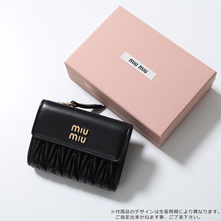 miu miu（ミュウミュウ） 二つ折り財布 MATELASSE マテラッセ 5ML002