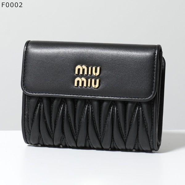 miu MIUMIU ミュウミュウ 二つ折り財布 MATELASSE マテラッセ miu MIUMIU ミュウミュウ 二つ折り財布 MATELASSE マテラッセ