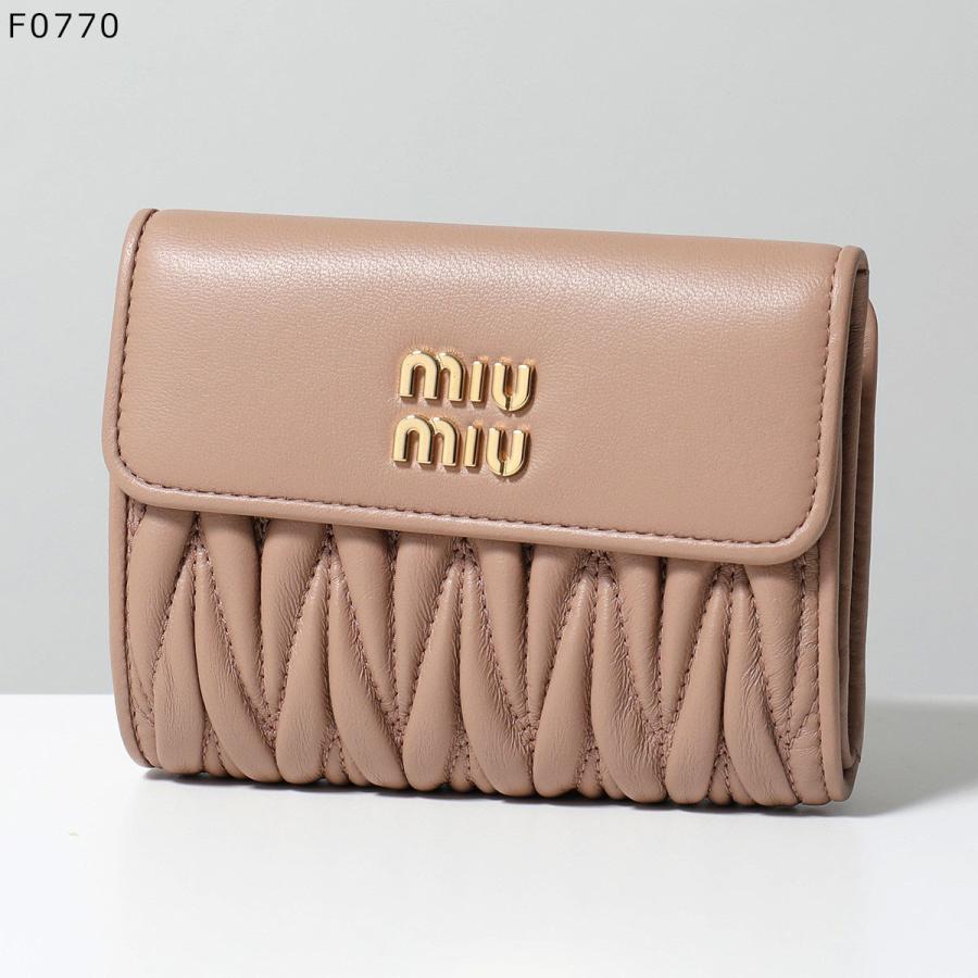 miu miu（ミュウミュウ） 二つ折り財布 MATELASSE マテラッセ 5ML002