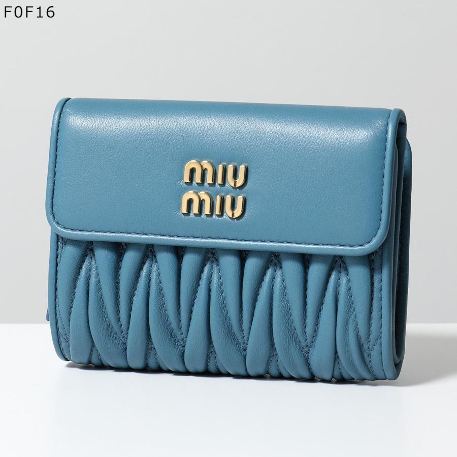 miu MIUMIU ミュウミュウ 二つ折り財布 MATELASSE マテラッセ miu MIUMIU ミュウミュウ 二つ折り財布 MATELASSE マテラッセ