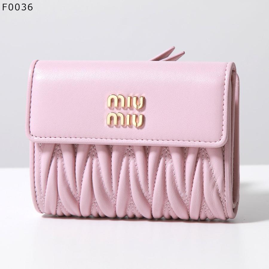 miu miu（ミュウミュウ） 二つ折り財布 MATELASSE マテラッセ 5ML002