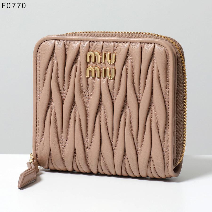 miu miu（ミュウミュウ） 二つ折り財布 MATELASSE マテラッセ 5ML522