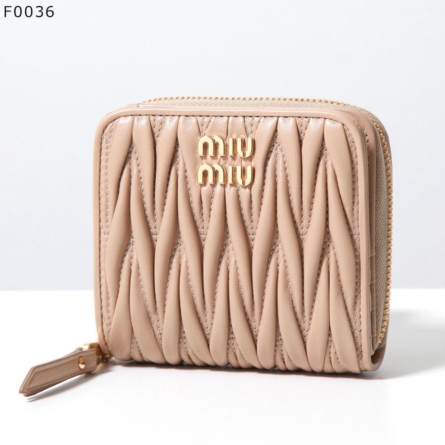 miu MIUMIU ミュウミュウ 二つ折り財布 MATELASSE マテラッセ miu MIUMIU ミュウミュウ 二つ折り財布 MATELASSE マテラッセ