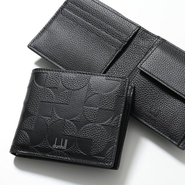 ダンヒル 二つ折り財布 ベルグレイブ バイカラー レザー 黒×濃赤 新ロゴ dunhill（ダンヒル） 二つ折り財布 BELGRAVE OPTICAL ベルグレイヴ