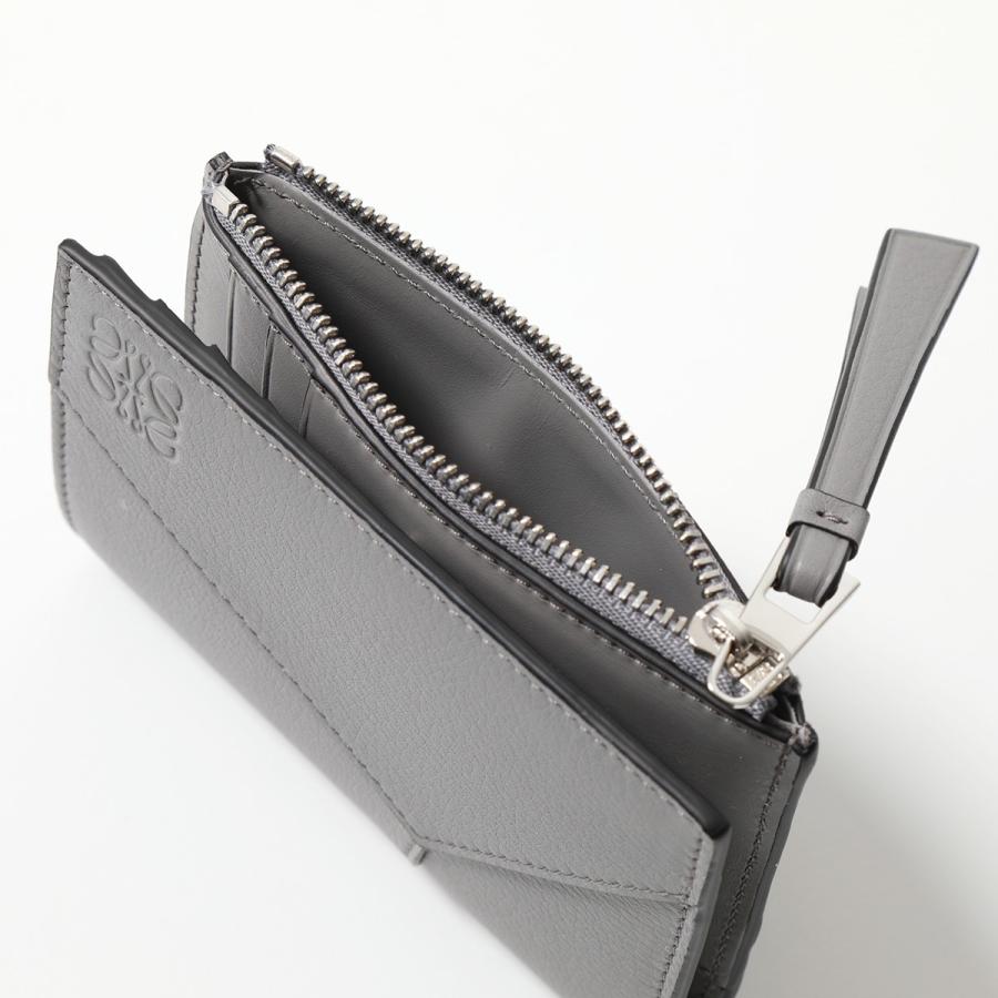 LOEWE ロエベ 二つ折り財布 PUZZLE EDGE SLIM パズル エッジ スリム C510W73X02 メンズ レザー アナグラム ロゴ  ミニ財布 1640/ASPHALT-GREY