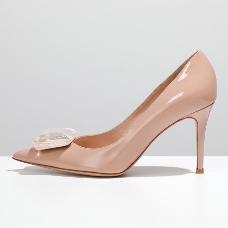 Gianvito Rossi ジャンヴィトロッシ パンプス JAIPUR PUMP 85 G22189.85RIC.VER レディース 8.5cmヒール レザー ジェムストーン 靴 PEACH｜s-musee｜06