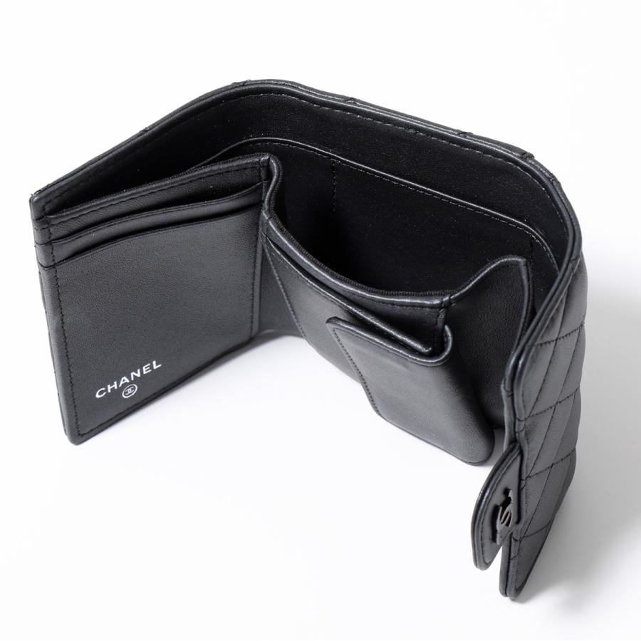 CHANEL シャネル 三つ折り財布 SO BLACK AP0229 B13639 CHANEL シャネル 三つ折り財布 SO BLACK AP0229 B13639