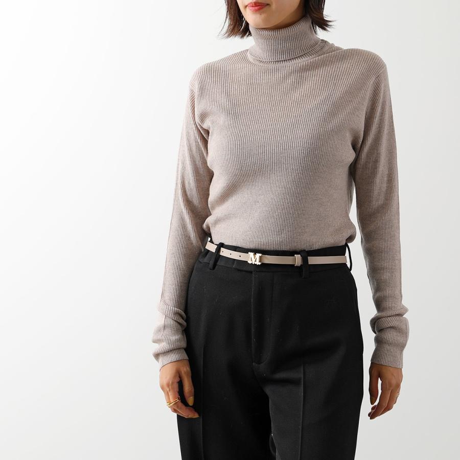 極美品　MaxMara グレー レザー ベルト S Max Mara（マックスマーラ） ベルト MGRAZIATA 15 ムグラツィアータ