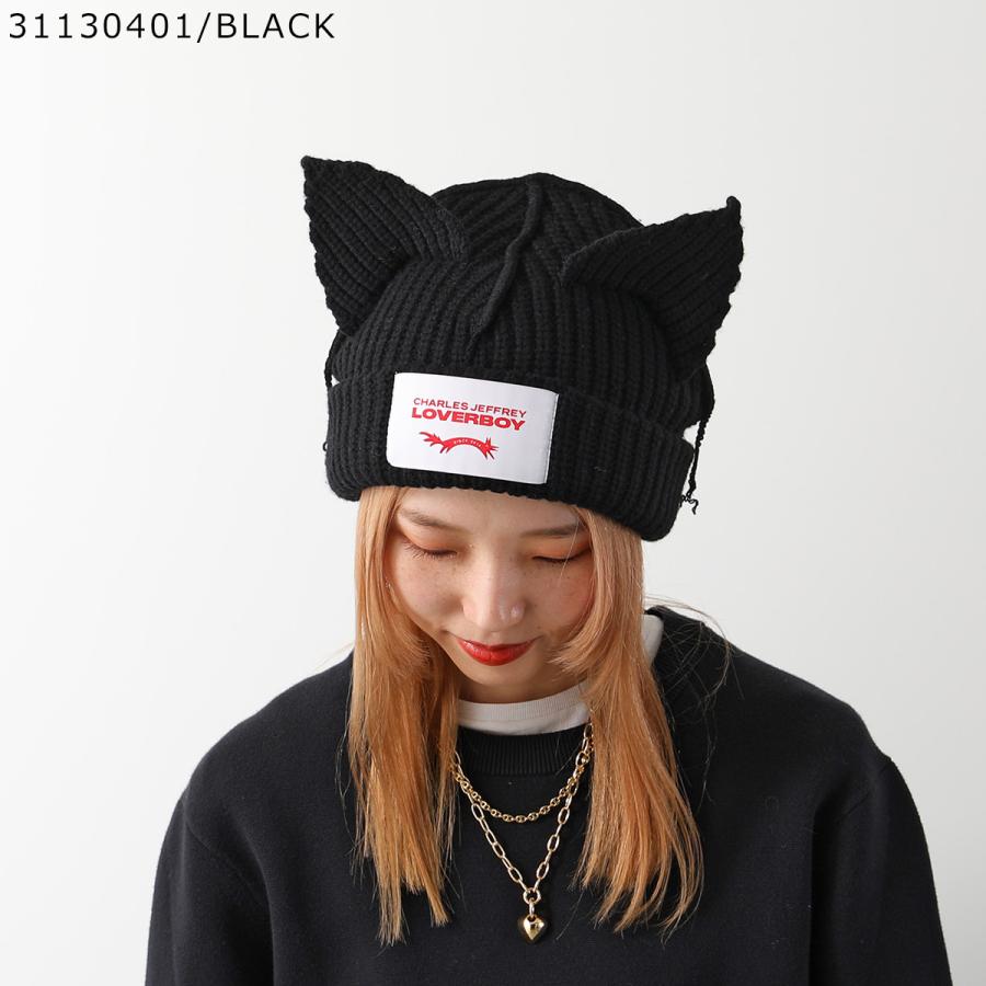 CHARLES JEFFREY LOVERBOY ニット帽 ネコ CHARLES JEFFREY LOVERBOY チャールズジェフリーラバーボーイ