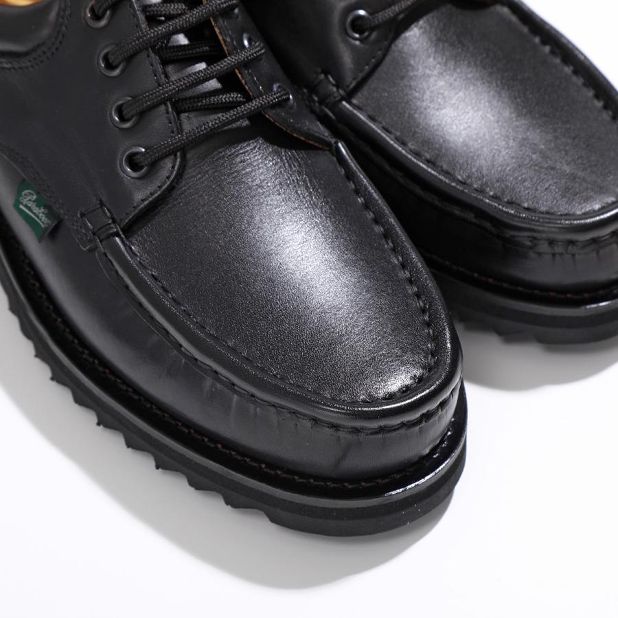 Paraboot  パラブーツ デッキシューズ 786404 THIERS ティエール メンズ Uチップ ラバーソール レースアップ レザーシューズ 革靴 NOIR｜s-musee｜07