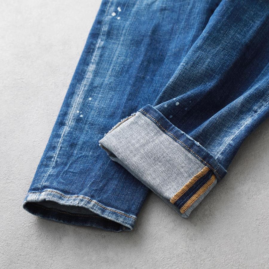 team27✨ 新品✨ DSQUARED2 スリムフィットデニムパンツ S DSQUARED2（ディースクエアード） ジーンズ SUPER TWINKY S74LB1327