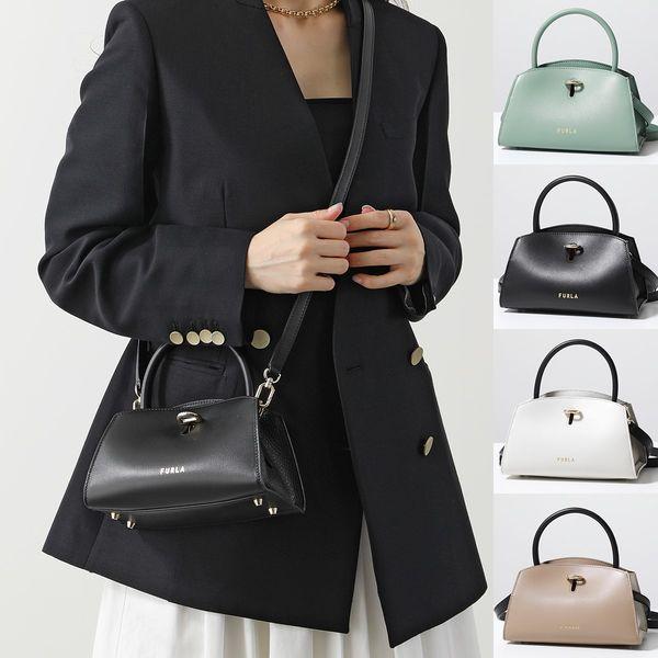 ✨美品✨フルラ ジェネシス S 2WAY ターンロック バッグ ブラック FURLA（フルラ） ショルダーバッグ FURLA GENESI ジェネシ WB00869