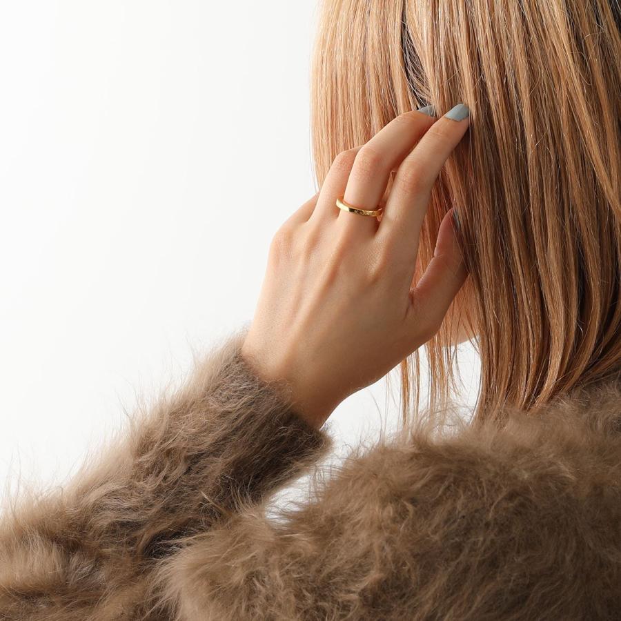 4新品 メゾン マルジェラ MM6 ブランドロゴ カフ リング イエローゴールド 4新品 メゾン マルジェラ MM6 ブランドロゴ カフ リング イエローゴールド