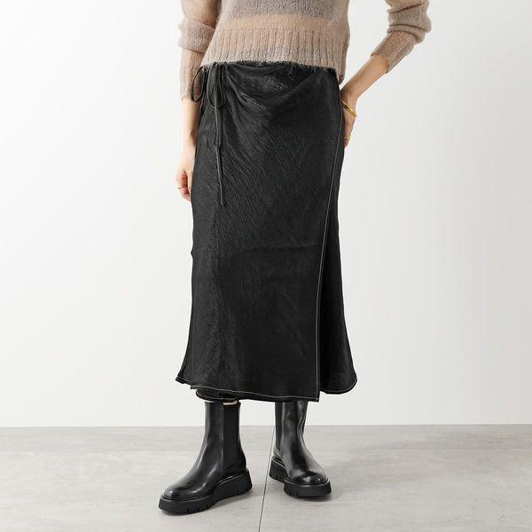 未使用Acne Studiosアクネストゥディオズ　シワ加工ラップサテンスカート Acne Studios（アクネ ストゥディオズ） スカート AF0367 FN-WN