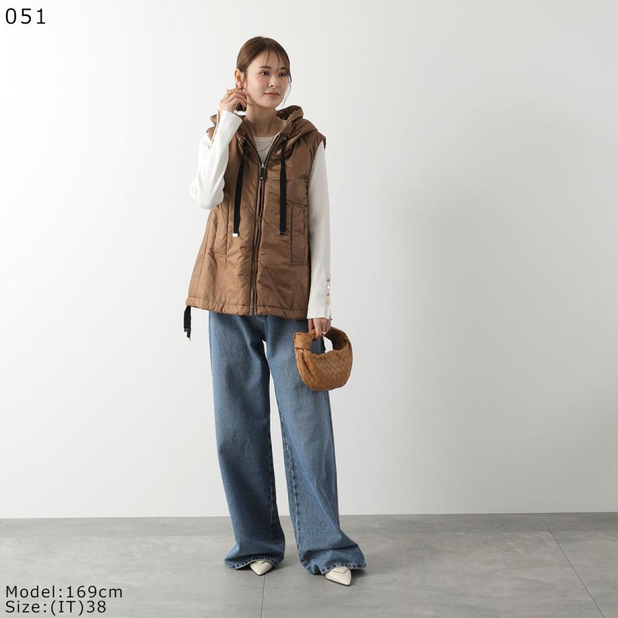 MAX MARA THE CUBE マックスマーラ ザ キューブ ベスト GREENGO グリーンゴ レディース ジレ テクニカルファブリック フード付き ショート丈 カラー5色の画像