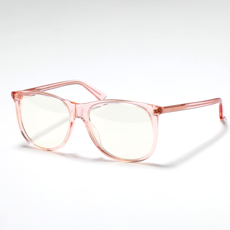 グッチgucciレディース透明クリスタル女性サングラス　メガネ　ピンク新品未使用 グッチ GUCCI サングラス ピンク フレーム 薄ピンクレンズ クリア