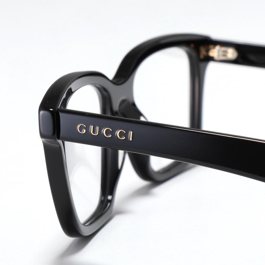 GUCCI グッチ メガネ GG0964O メンズ スクエア型 めがね 眼鏡 ロゴ アイウェア 黒縁メガネ 001/BLACK BLACK