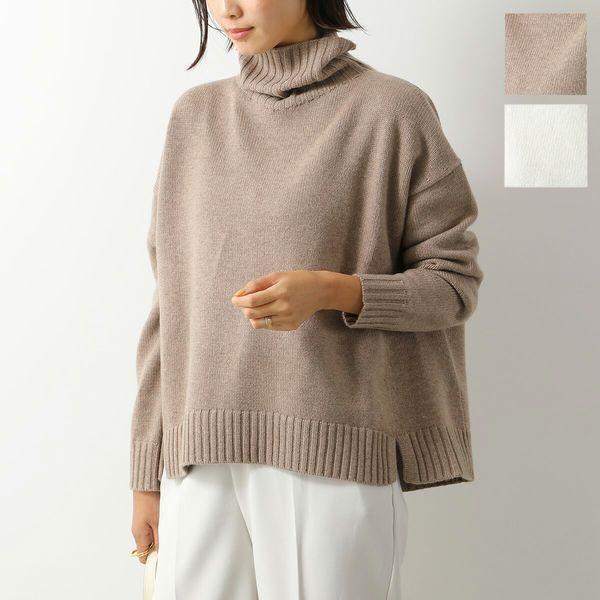 ★未使用級　マックスマーラ　タートルセーター❤︎幾何学柄❤︎ラナヴァージンウール　L Max Mara（マックスマーラ） ニット GIANNA レディース セーター