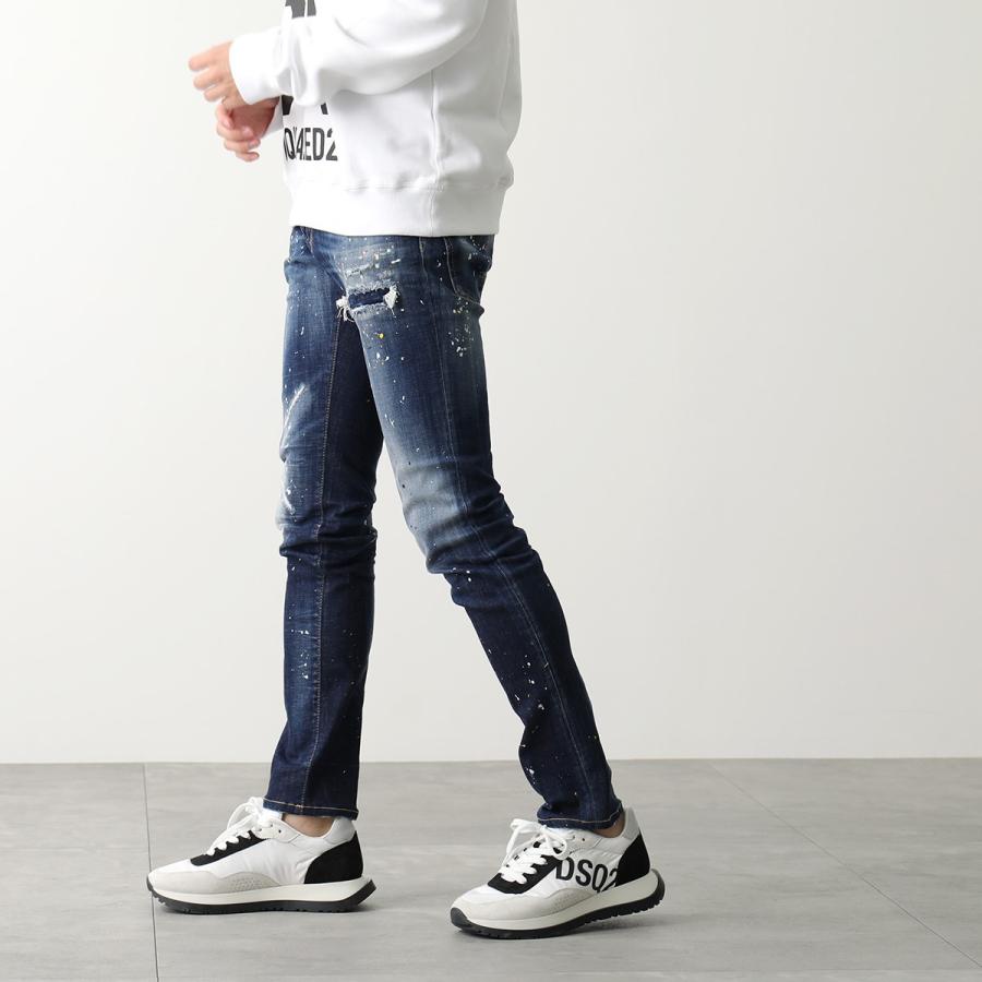 DSQUARED2 ディースクエアード デニム COOL GUY JEAN S74LB1341 S30342 メンズ ジーンズ ユーズドウォッシュ ペイント スリムフィット 470｜s-musee｜03