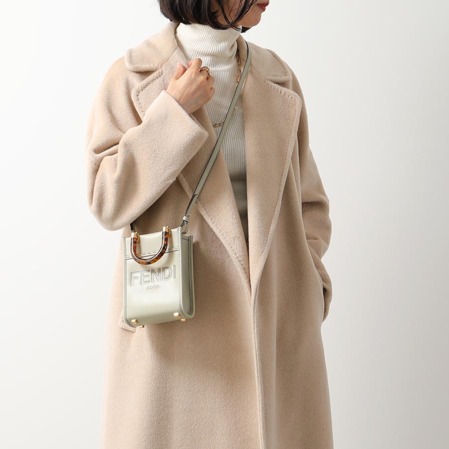 FENDI フェンディ ショルダーバッグ MINI SUNSHINE SHOPPER サンシャイン  8BS051 ABVL レディース レザー ハンドバッグ 鞄 F1K3B/GREEN-TEAの画像