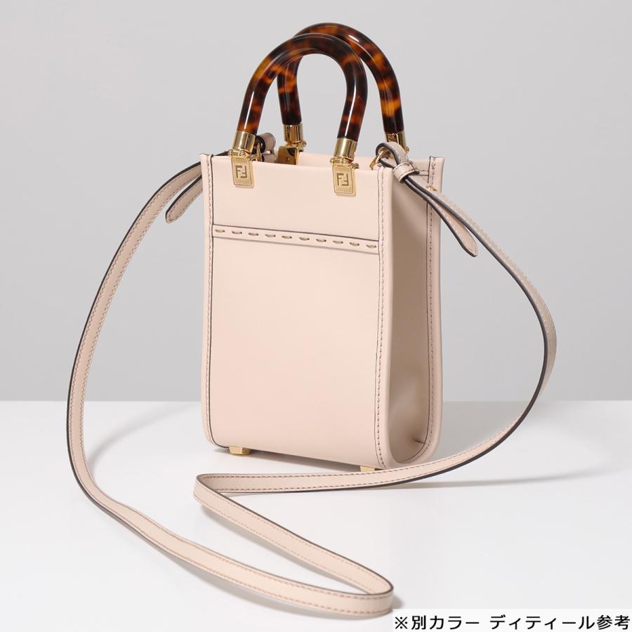 FENDI フェンディ ショルダーバッグ MINI SUNSHINE SHOPPER サンシャイン  8BS051 ABVL レディース レザー ハンドバッグ 鞄 F1K3B/GREEN-TEAの画像