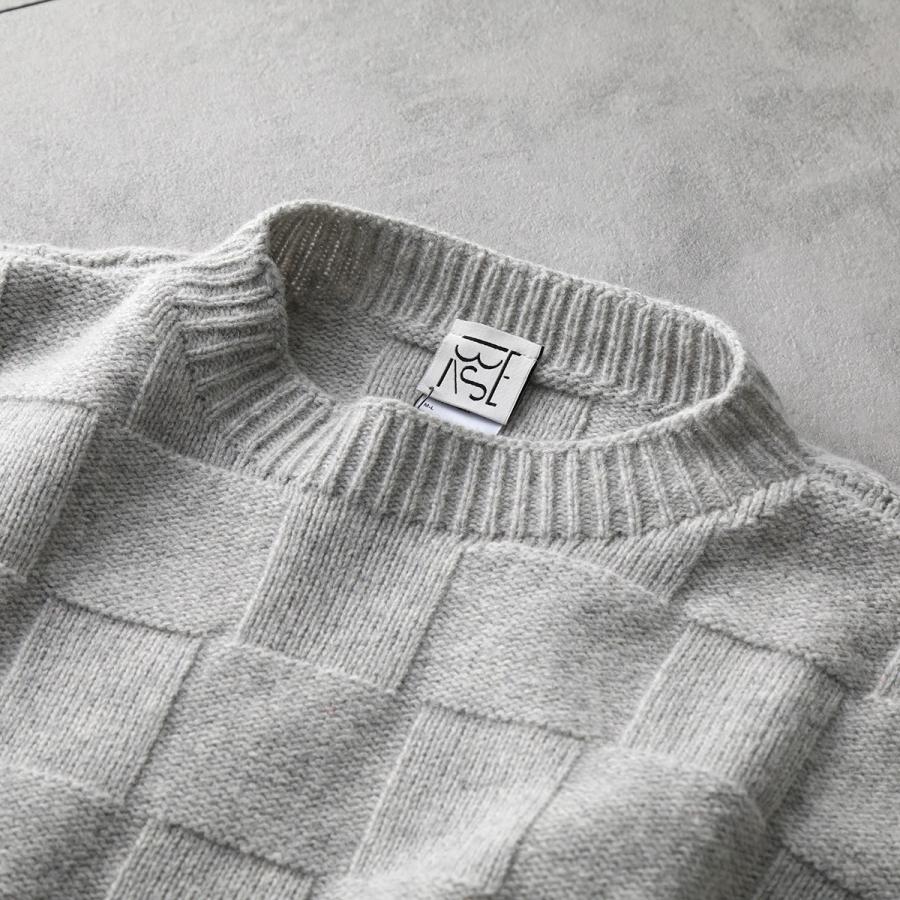 【人気完売品】baserange ニットプルオーバー　XS-S BASERANGE ニット セーター SOAR HOODIE KSOH-MW-WI24：ニット