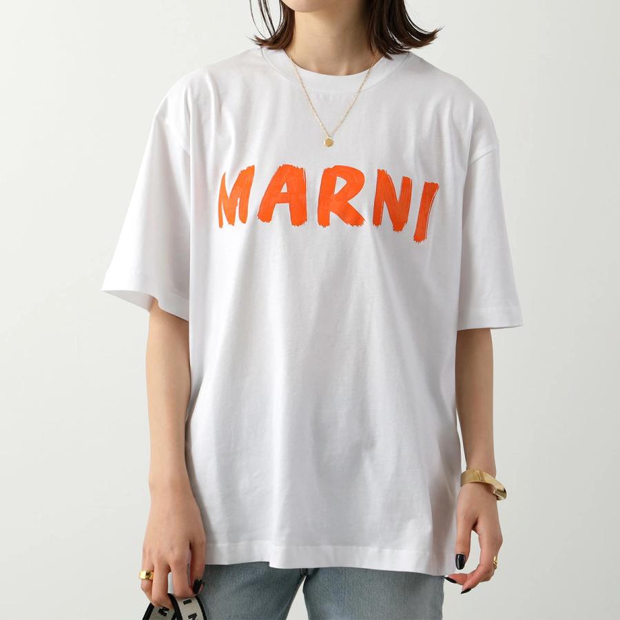MARNI - マルニ  THJET49EPC ペイントロゴTシャツ レディース 36 MARNI（マルニ） Tシャツ THJET49EPH USCS11 レディース クルーネック