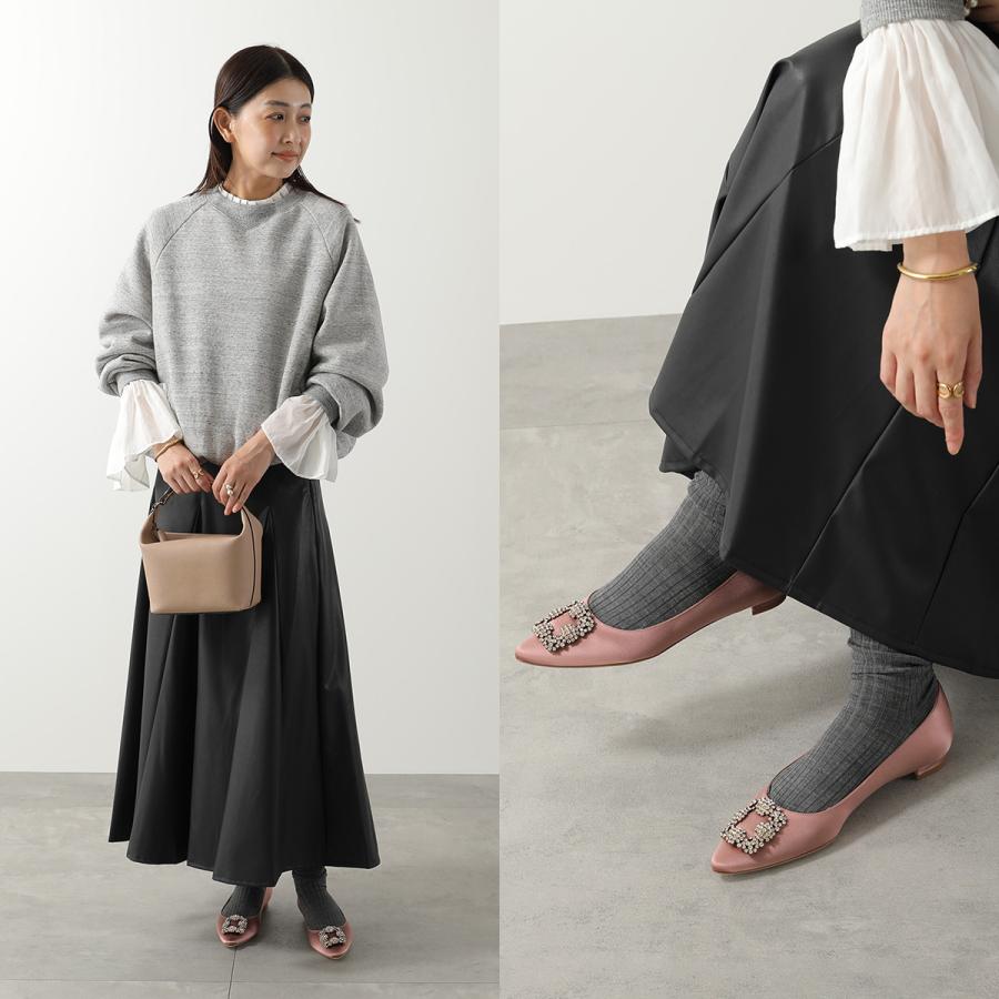 箱付き MANOLO BLAHNIK マノロブラニク サテン ハンギシフラット MANOLO BLAHNIK（マノロブラニク） パンプス HANGISIFLAT FMC CLC