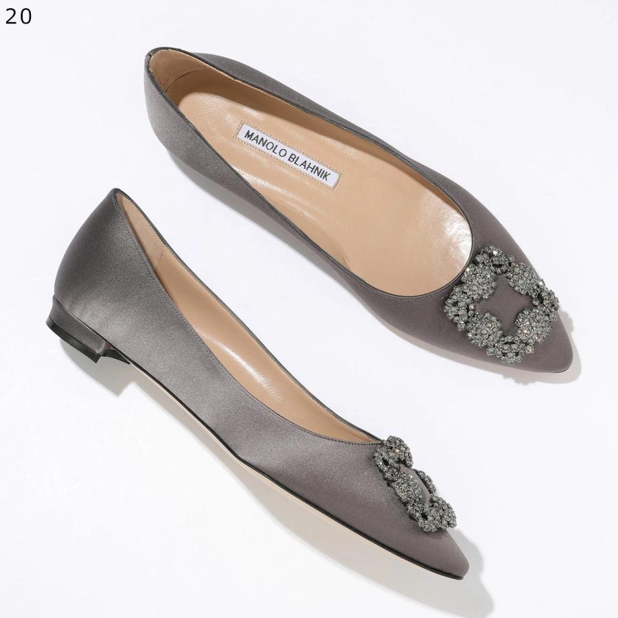 Manolo Blahnik グレー スエード パンプス36.5 MANOLO BLAHNIK（マノロブラニク） パンプス HANGISIFLAT FMC CLC