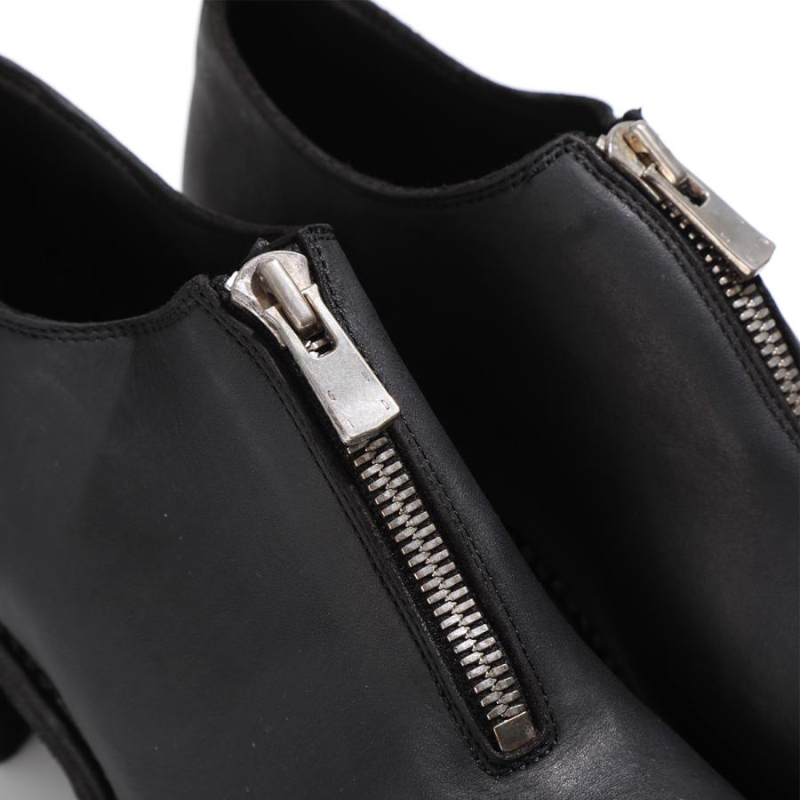 GUIDI グイディ レザーシューズ PL0FZ メンズ フロントジップ ホースレザー アンクル ビブラムソール シューズ 靴 LINED/BLKTの画像