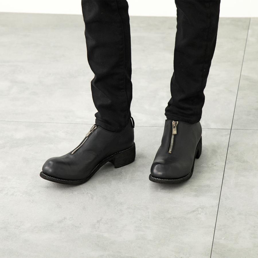 GUIDI（グイディ） レザーシューズ PL0FZ メンズ フロントジップ