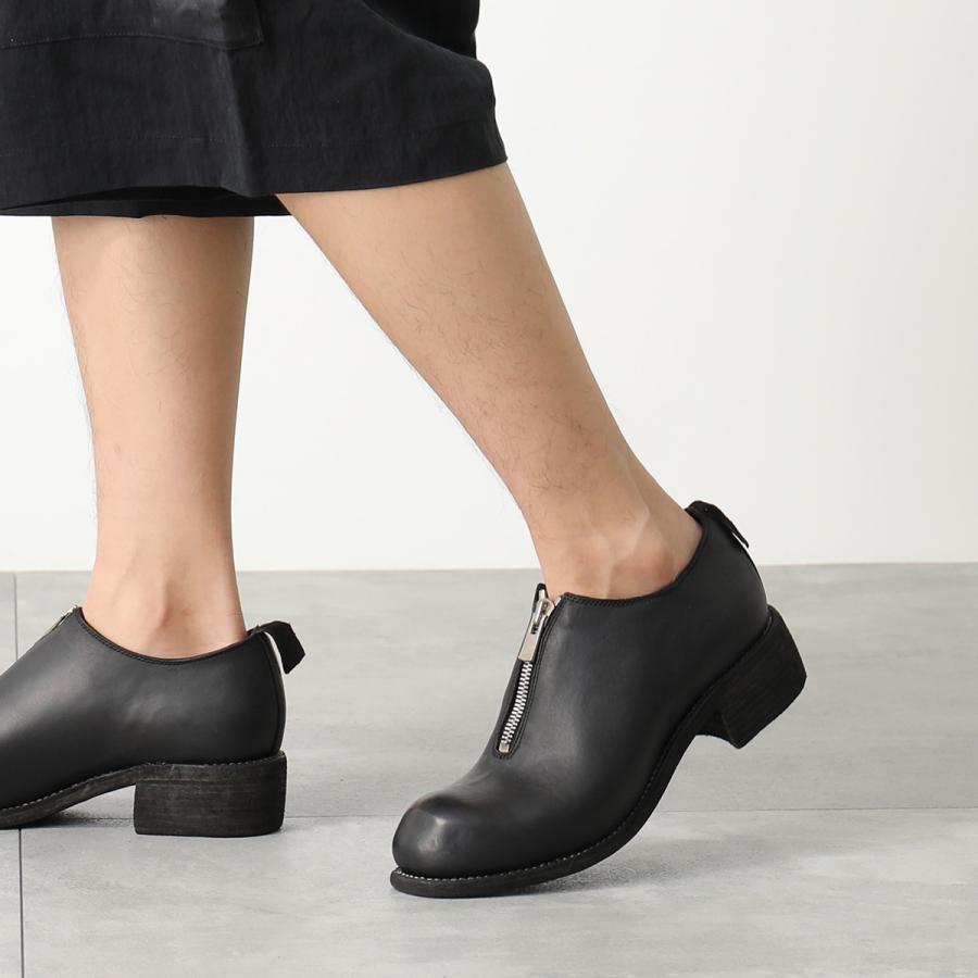 GUIDI（グイディ） レザーシューズ PL0FZ メンズ フロントジップ