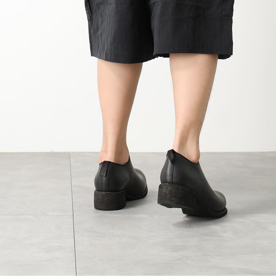 GUIDI グイディ レザーシューズ PL0FZ メンズ フロントジップ ホースレザー アンクル ビブラムソール シューズ 靴 LINED/BLKTの画像