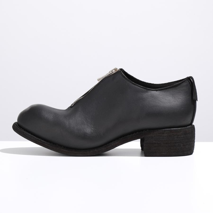 GUIDI グイディ レザーシューズ PL0FZ メンズ フロントジップ ホースレザー アンクル ビブラムソール シューズ 靴 LINED/BLKTの画像