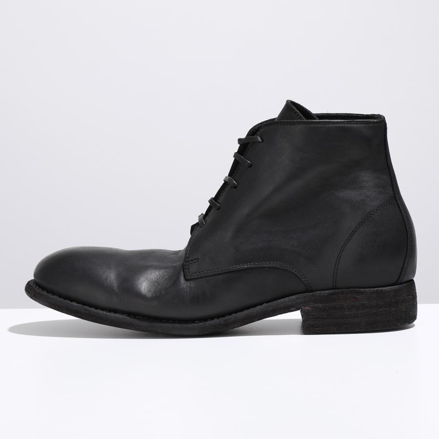 GUIDI グイディ レースアップブーツ 993 メンズ ホースレザー フルグレイン ショートブーツ ビブラムソール シューズ 靴 LINED-BLKT｜s-musee｜07