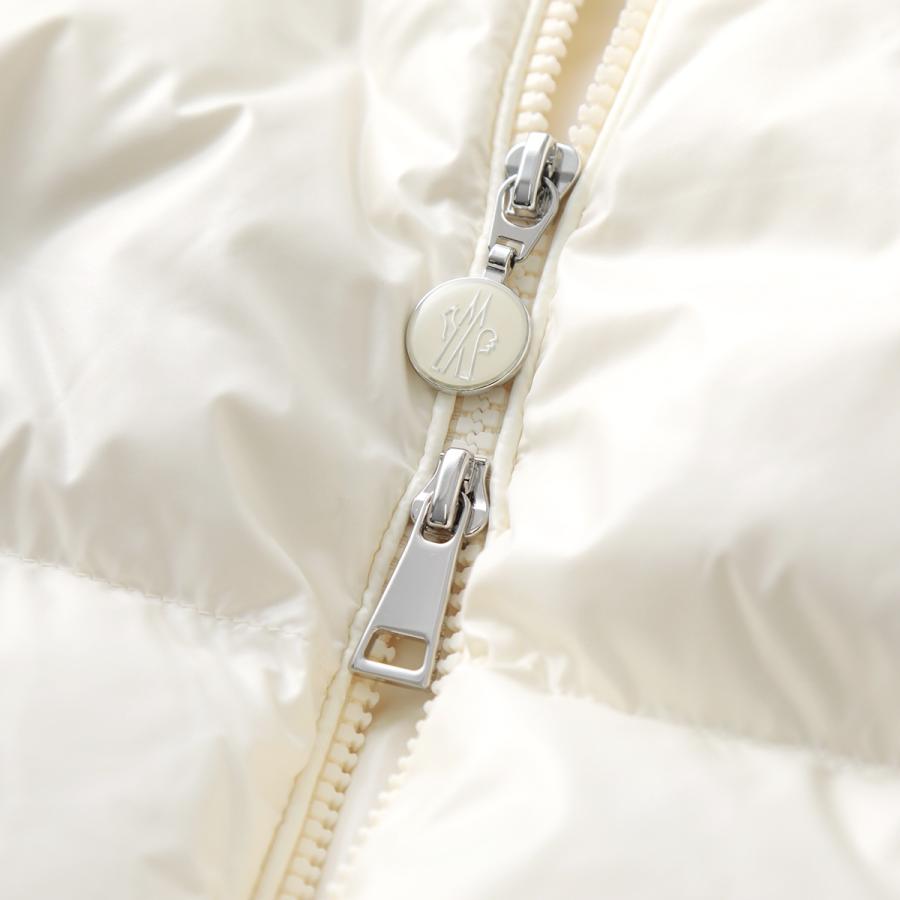 未使用 モンクレール ロゴプリント入り紐付き ダウン×ニット カーディガン 白 MONCLER（モンクレール） CARDIGAN コットンフリース カーディガン