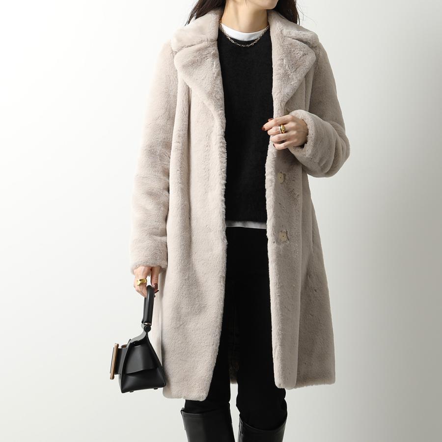 HERNO ヘルノ コート SOFT FAUX FUR GC000411D 12422 レディース ファー トレンチコート ロングコート ...