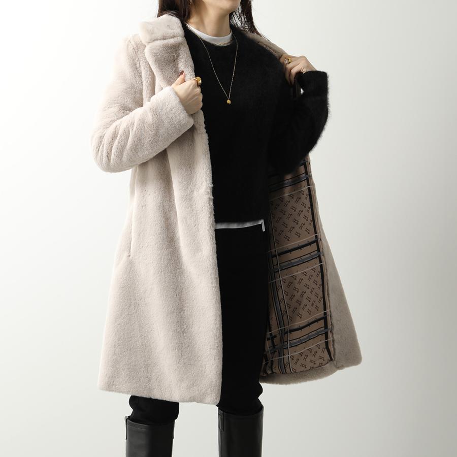 HERNO ヘルノ コート SOFT FAUX FUR GC000411D 12422 レディース ファー トレンチコート ロングコート ...