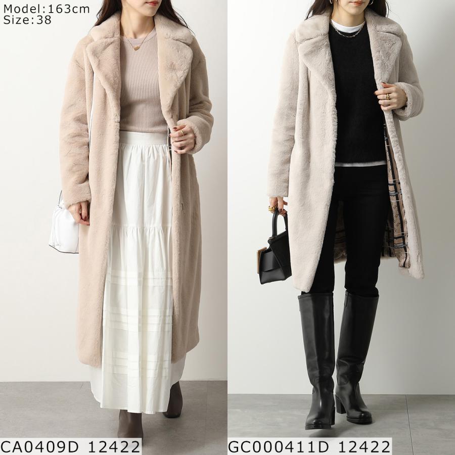 HERNO ヘルノ コート SOFT FAUX FUR GC000411D 12422 レディース ファー トレンチコート ロングコート ...