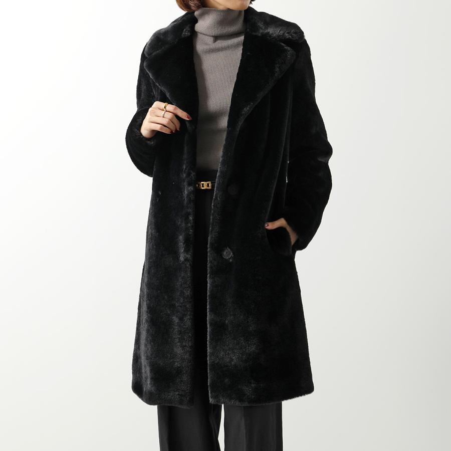 HERNO ヘルノ コート SOFT FAUX FUR GC000411D 12422 レディース ファー トレンチコート ロングコート ...