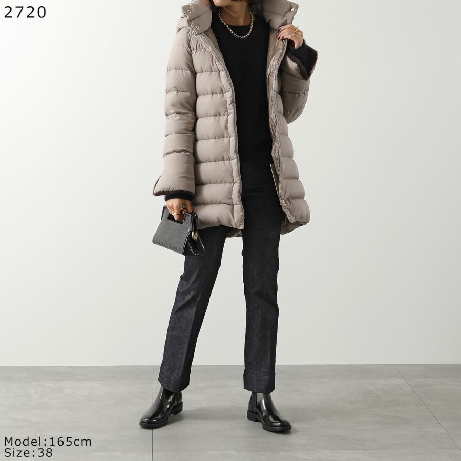 HERNO ヘルノ ダウンジャケット PI001795D 12414 レディース フード付き エコファートリム ミドル丈 POLAR-TECH ...
