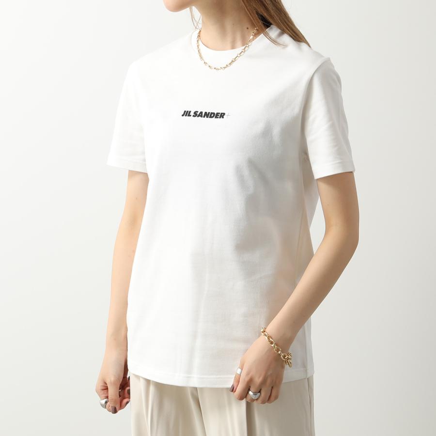 JIL SANDER / ジルサンダー | ロゴ クルーネックTシャツ | S | ホワイト | レディース JIL SANDER（ジルサンダー） JIL SANDER+ プラス 半袖 Tシャツ