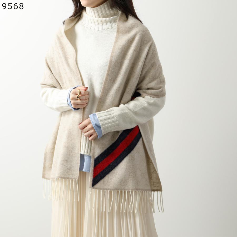 GUCCI（グッチ） マフラー 570603 3G200 メンズ GGロゴ フリンジ