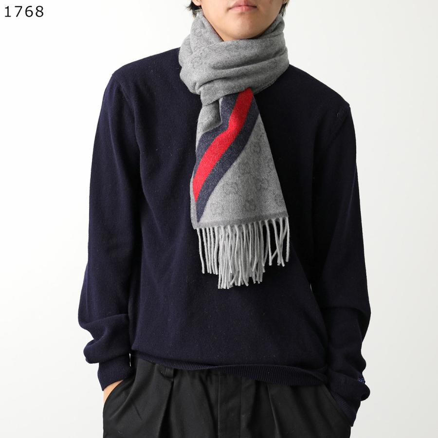 GUCCI（グッチ） マフラー 570603 3G200 メンズ GGロゴ フリンジ