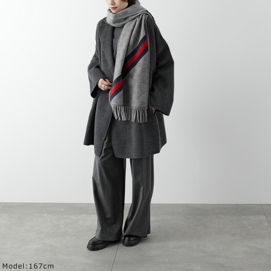 GUCCI（グッチ） マフラー 570603 3G200 メンズ GGロゴ フリンジ